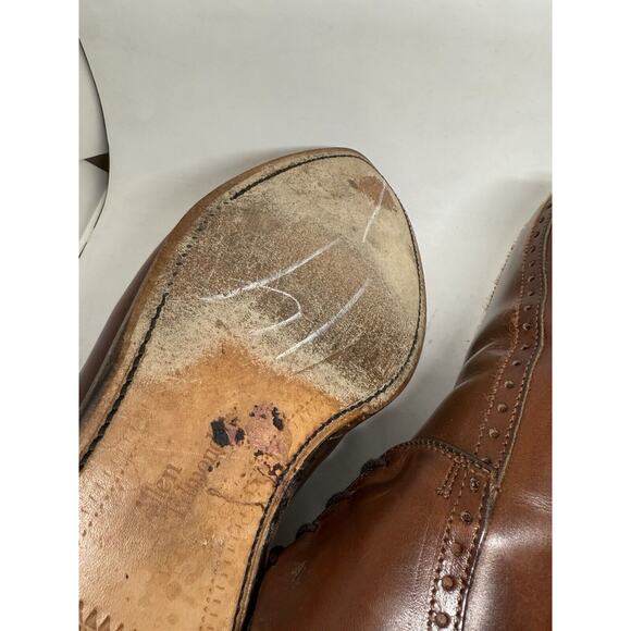 Allen Edmonds Men's Shoe 🇺🇸 Wendell Almond Bicycle-toe Derby 12D Dress Leather - Picture 10 of 12